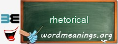 WordMeaning blackboard for rhetorical